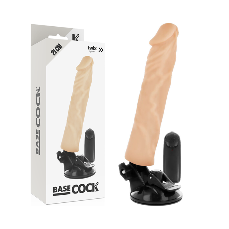 BASECOCK - VIBRADOR REALÍSTICO CONTROL REMOTO NATURAL 21 CM -O- 4 CM - Imagen 3