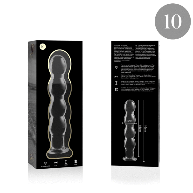 NEBULA SERIES BY IBIZA - MODELO 10 DILDO CRISTAL TRANSPARENTE 16.5 CM -O- 3.5 CM - Imagen 4