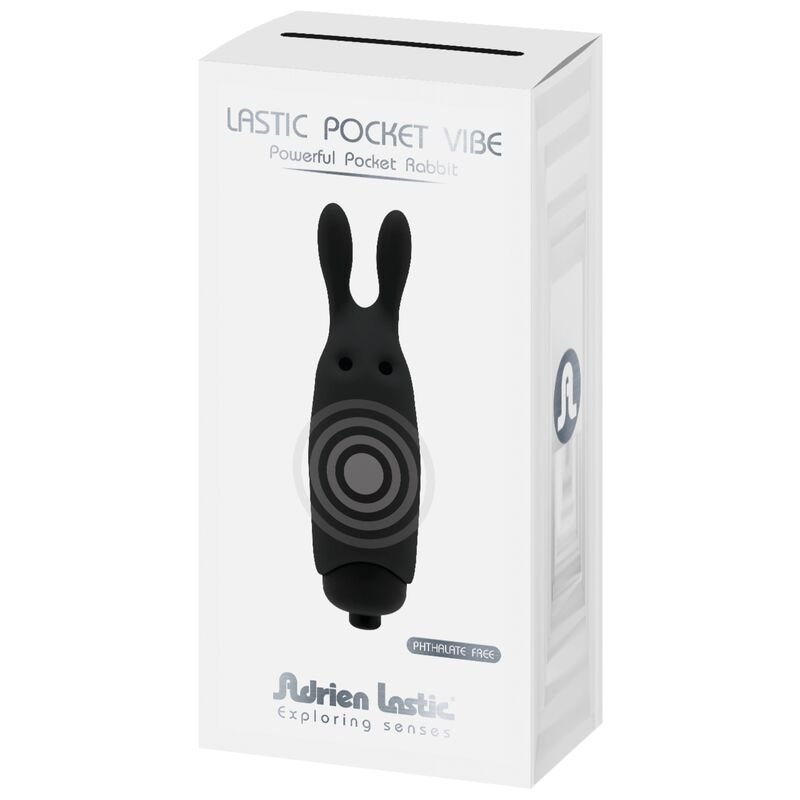 ADRIEN LASTIC - LASTIC POCKET VIBRADOR DE BOLSILLO CONEJO NEGRO - Imagen 5