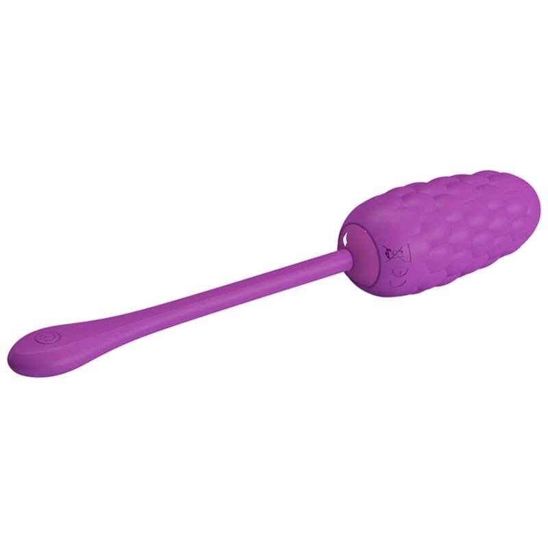 PRETTY LOVE - HUEVO VIBRADOR CON TEXTURA MARINA RECARGABLE MORADO - Imagen 2