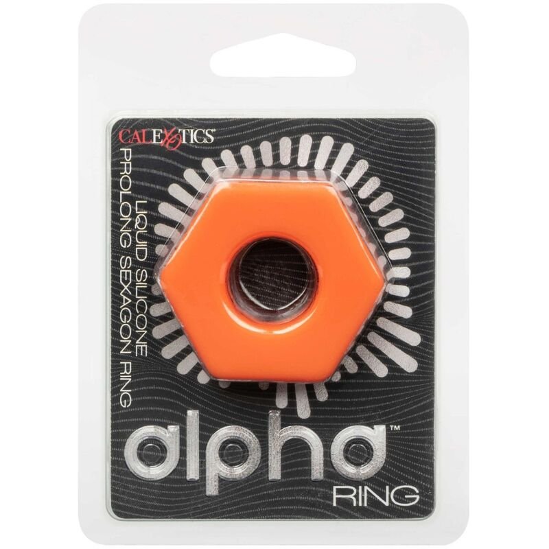 CALEXOTICS - ALPHA ANILLO PROLONG SEXGONO NARANJA - Imagen 2