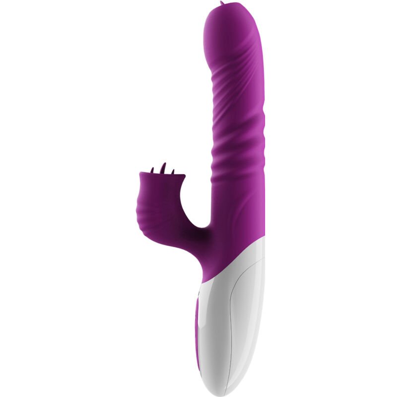 ARMONY - VIBRADOR  THRUSTING DOBLE LENGUA EFECTO CALOR VIOLETA - Imagen 2