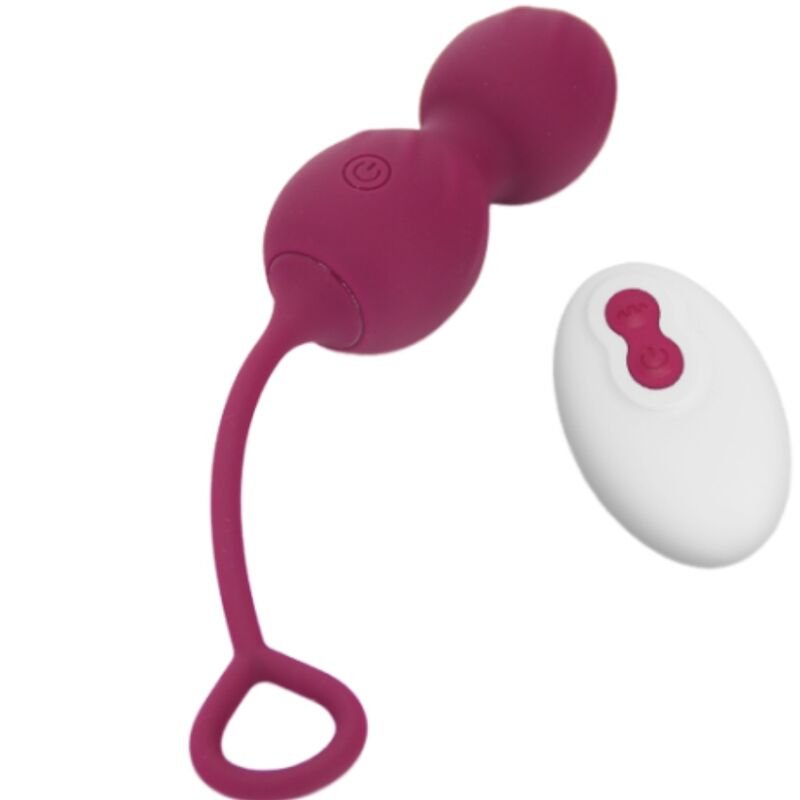ARMONY - BLOSSOMS PESAS VAGINALES VIBRADOR CONTROL REMOTO 10 VIBRACIONES ROJO OSCURO - Imagen 2