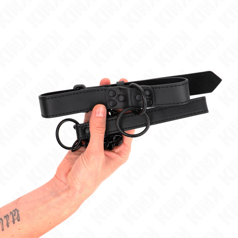 KINK - COLLAR CON CORREA 65 CM OSCURO AJUSTABLE 37-54 CM X 3 CM - Imagen 5