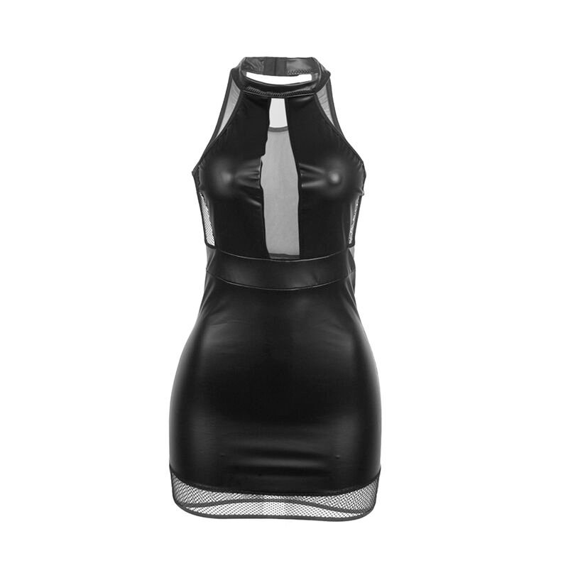 SUBBLIME - 955472 VESTIDO CUELLO HALTER CON TRANSPARENCIAS NEGRO S/M - Imagen 4