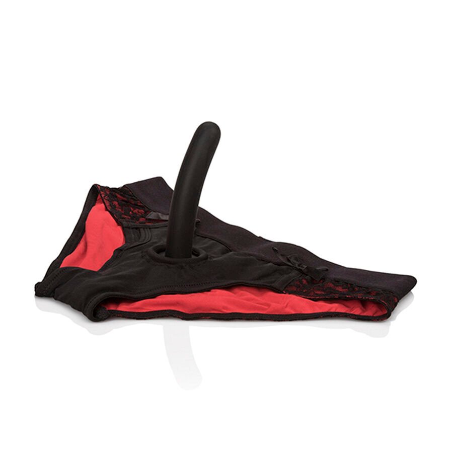 CALEXOTICS - SCANDAL SET DE BRAGUITAS ROJAS CON DILDO TALLA S/M