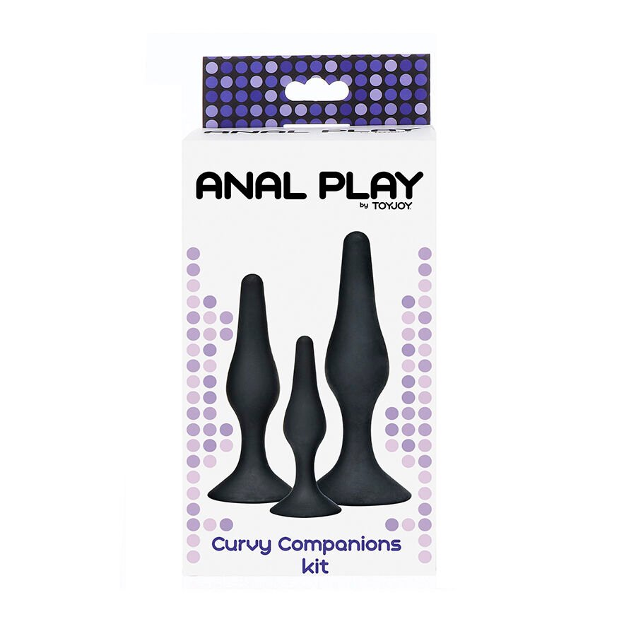 TOYJOY - ANAL PLAY CURVY COMPANIONS PLUG ANAL 3 PIEZAS NEGRO - Imagen 3