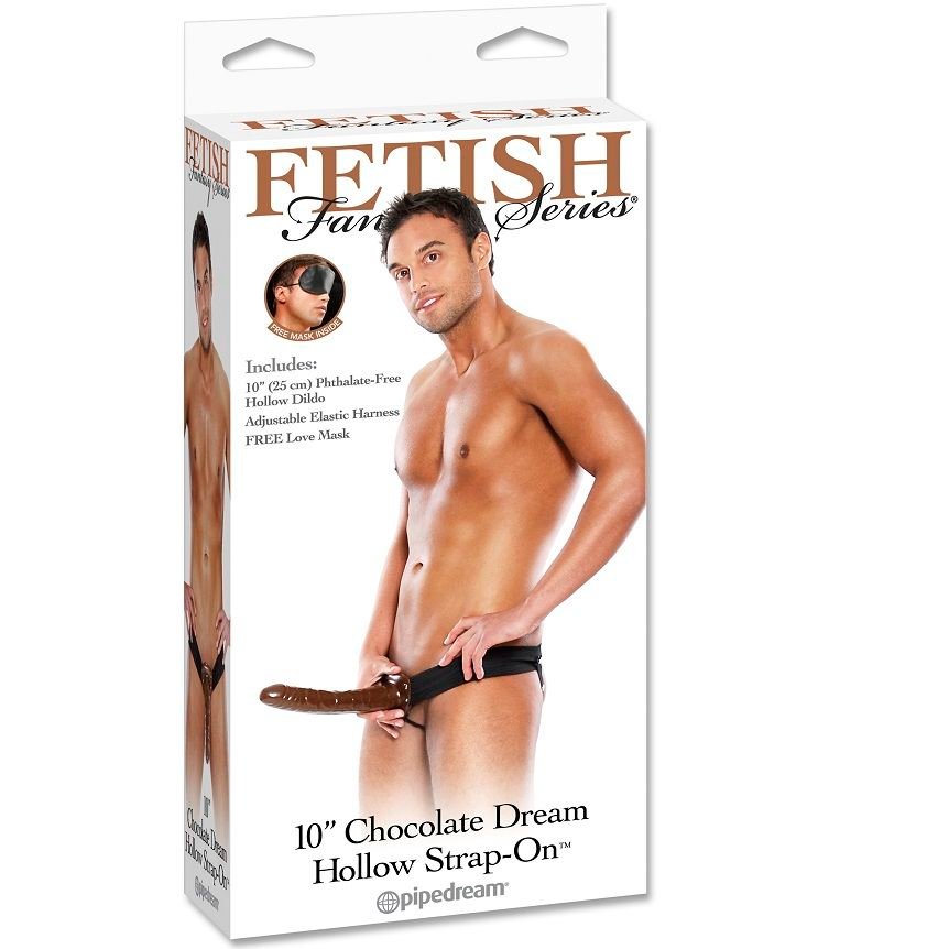 FETISH FANTASY SERIES - ARNÉS HUECO AJUSTABLE CHOCOLATE 22 CM