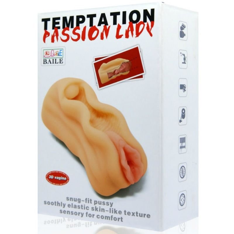 BAILE - MINI MASTURBADOR MASCULINO DISEÑO LABIOS VAGINA - Imagen 5