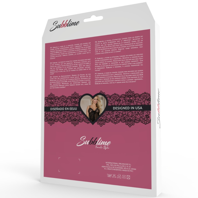 SUBBLIME PEIGNOIR - CON BORDADOS Y MANGA DE CAMPANA S/M - Imagen 5