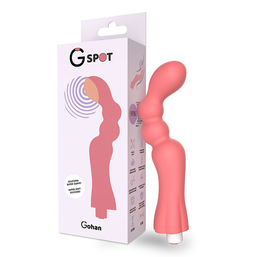G-SPOT - GOHAN VIBRADOR PUNTO G LIGHT RED - Imagen 4